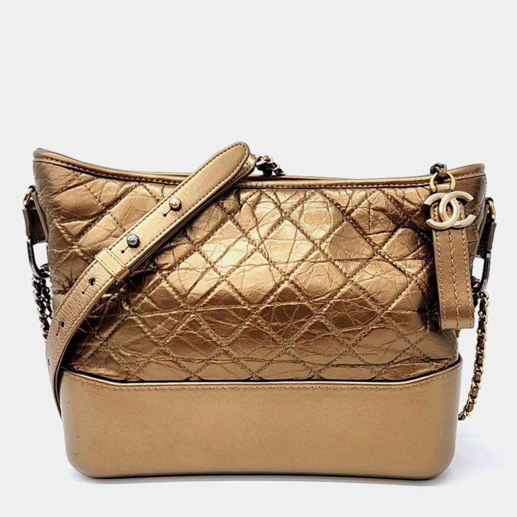 Pre Owned Chanel Leather Gabrielle Hobo Bag Medium