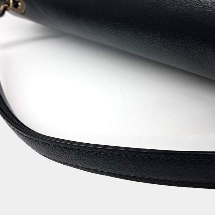 Pre Owned Chanel Black Leather Coco Curve Tote