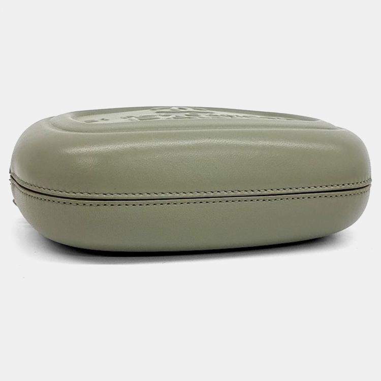Pre Owned Chanel Green Leather Mini Camera Case