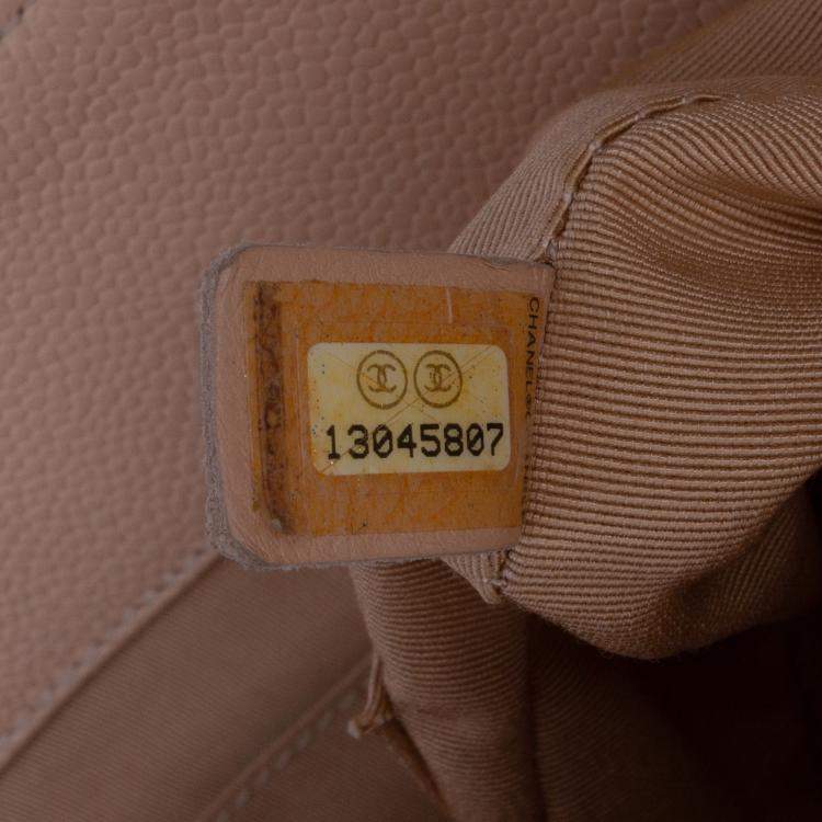 Pre Owned Chanel Brown Caviar Grand Shopping Tote