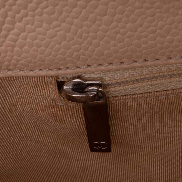 Pre Owned Chanel Brown Caviar Grand Shopping Tote