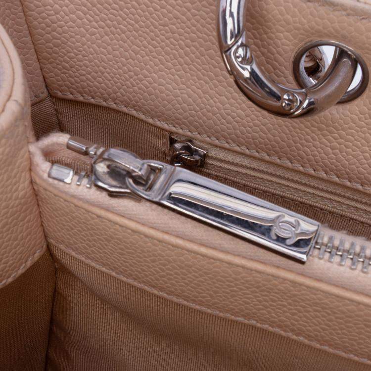 Pre Owned Chanel Brown Caviar Grand Shopping Tote