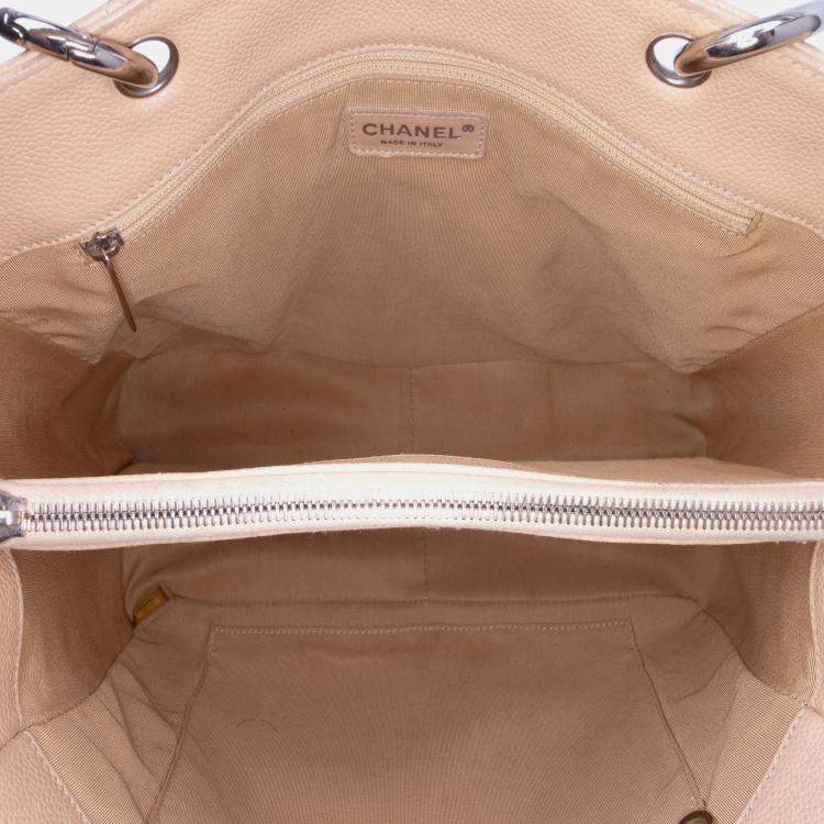 Pre Owned Chanel Brown Caviar Grand Shopping Tote