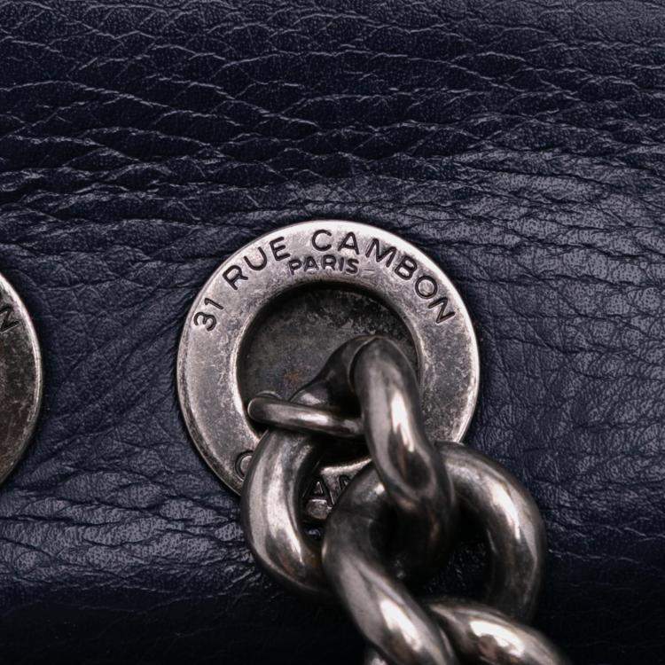 Pre Owned Chanel Blue Paris-Greece Calfskin Archi Chic Flap Bag