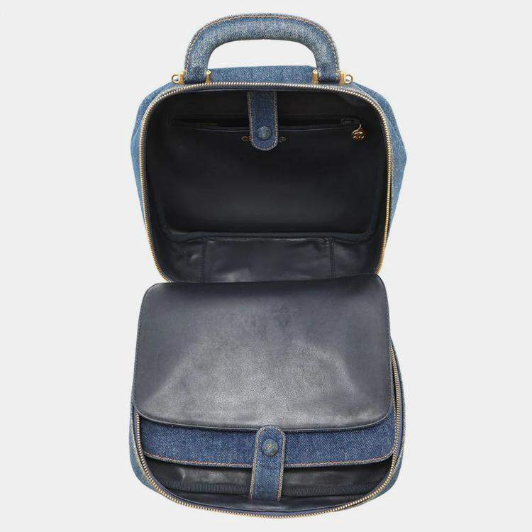 مملوكة مسبقًا Chanel Vanity Bag 2Waybag Blue Denim