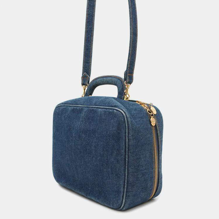 مملوكة مسبقًا Chanel Vanity Bag 2Waybag Blue Denim