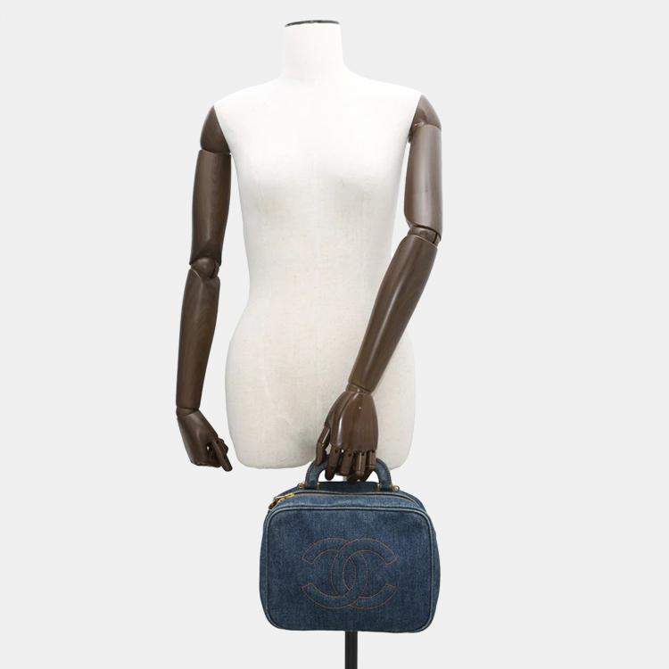 مملوكة مسبقًا Chanel Vanity Bag 2Waybag Blue Denim