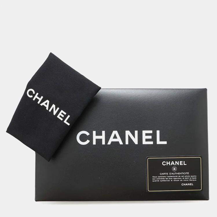 Pre Owned Chanel Square Flap Mini Black Caviar Leather Quilted Shoulder Bag