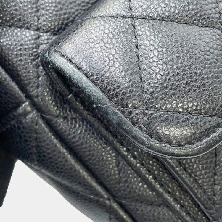 Pre Owned Chanel Matelasse Timeless Classics Mini Backpack Blackap3753 Caviar Leather
