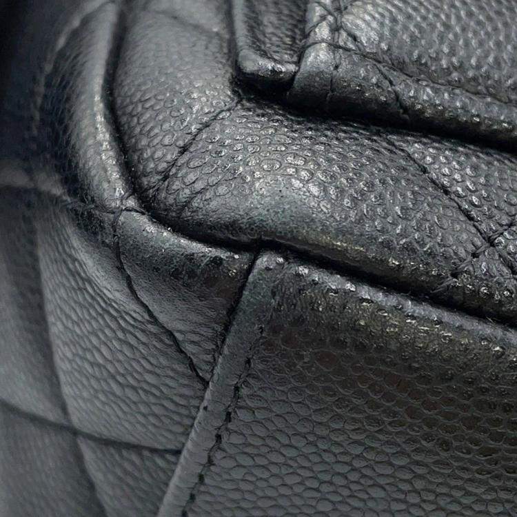 Pre Owned Chanel Matelasse Timeless Classics Mini Backpack Blackap3753 Caviar Leather