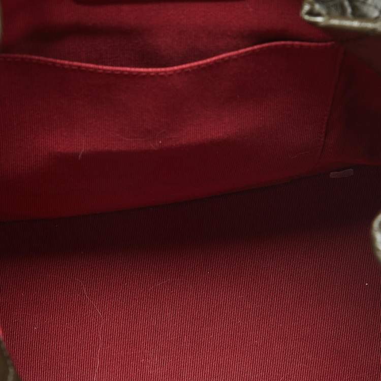 Pre Owned Chanel Dark Green Quilted Aged Leather Small Gabrielle Backpack