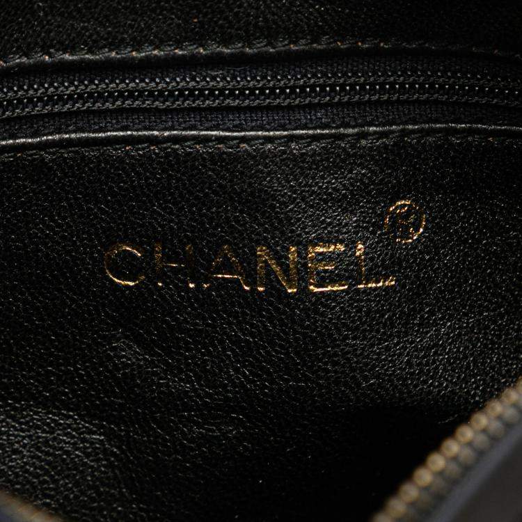 Pre Owned Chanel Black Mini CC Diamond Quilted Lambskin Tassel Camera Bag