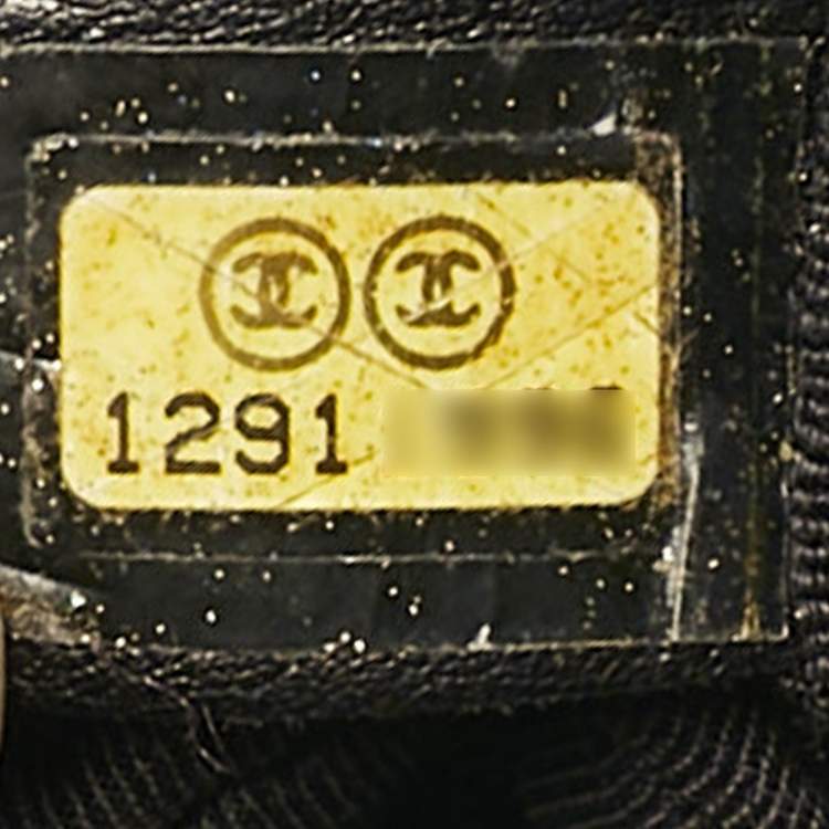 Pre Owned Chanel Black Quilted Caviar Leather GST Shopper Tote