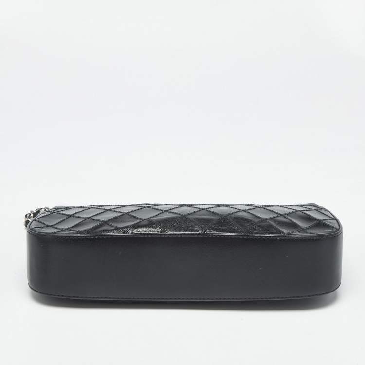 Pre Owned Chanel Black Quilted Leather CC Pochette Bag