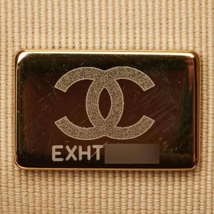 Pre Owned Chanel Gold Quilted Leather Small 19 Flap Bag