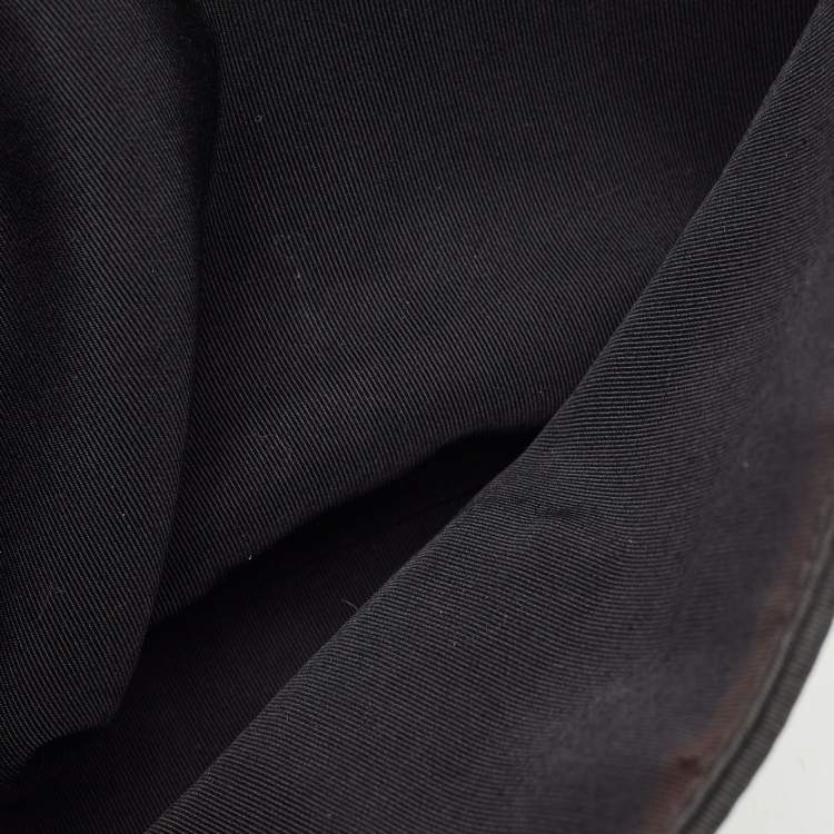 Pre Owned Chanel Black/White Nylon Reissue Flap Shoulder Bag