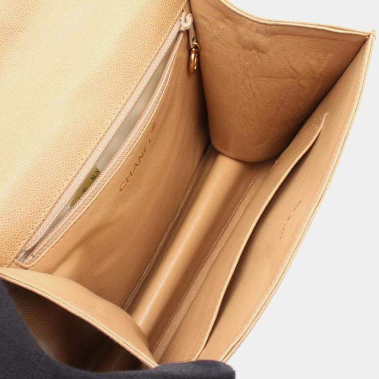 Pre Owned Chanel Twist CC Beige Leather Shoulder Bag
