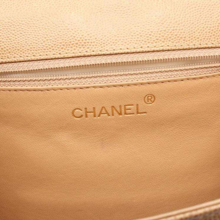 Pre Owned Chanel Twist CC Beige Leather Shoulder Bag