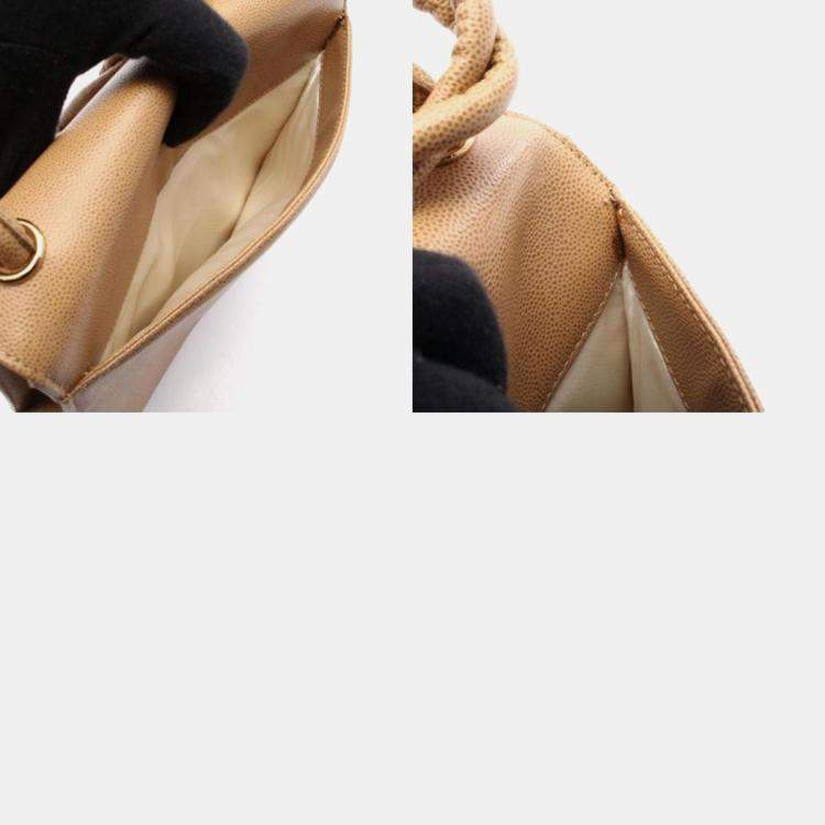 Pre Owned Chanel Twist CC Beige Leather Shoulder Bag
