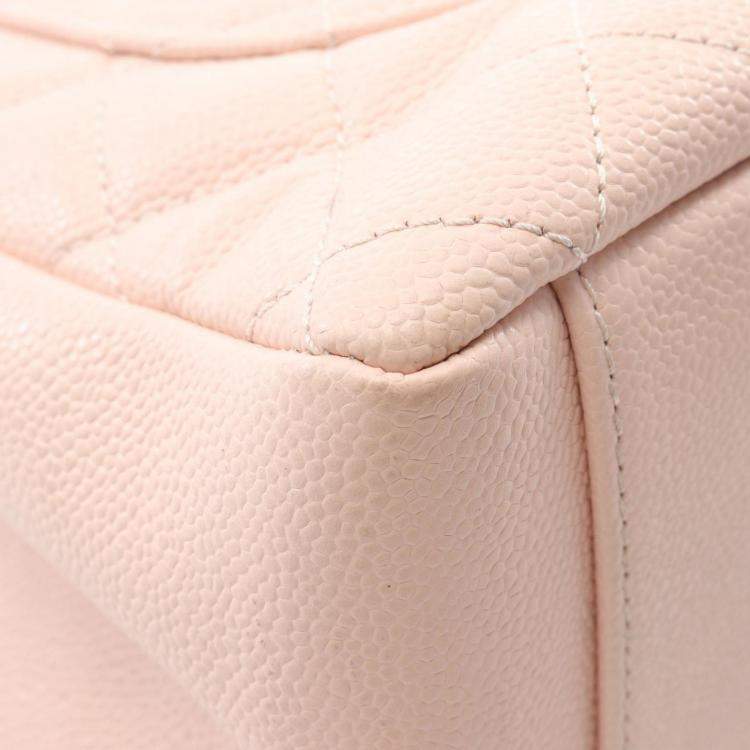 Pre Owned Chanel Matelasse GST Pink Leather Tote Bag