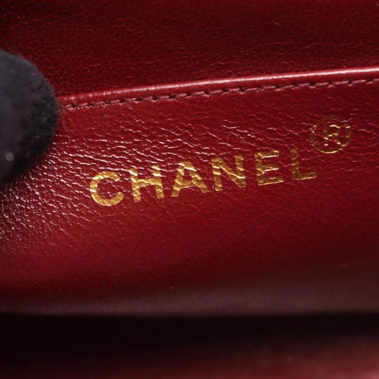 Pre Owned Chanel Matelasse Diana Flap Black Lambskin Chain Shoulder Bag
