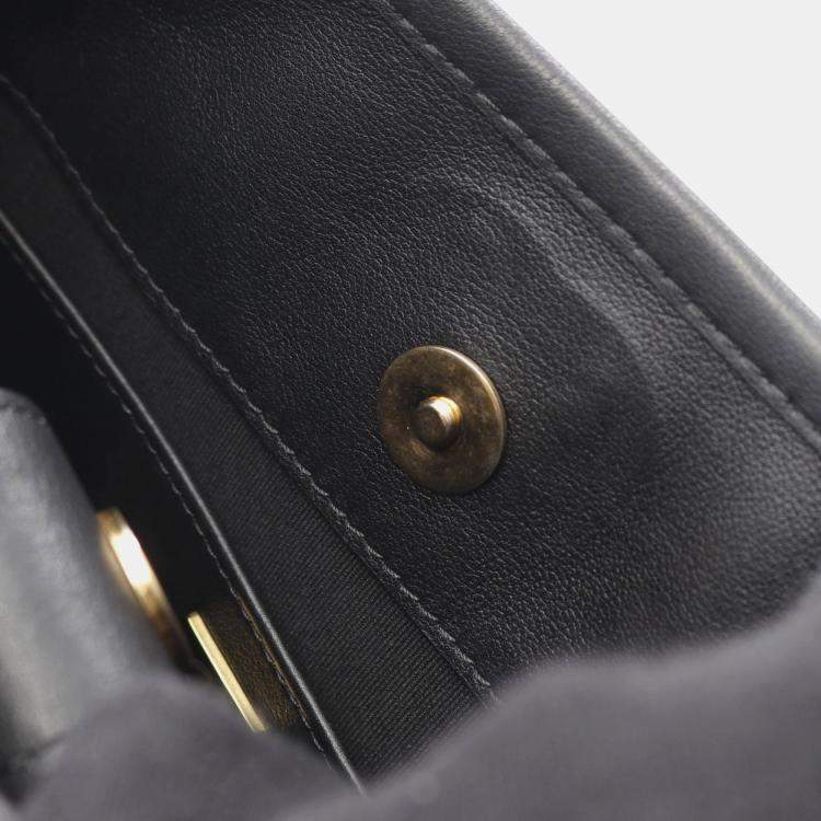 Pre Owned Chanel CC Black Lambskin Chain Hobo Bag