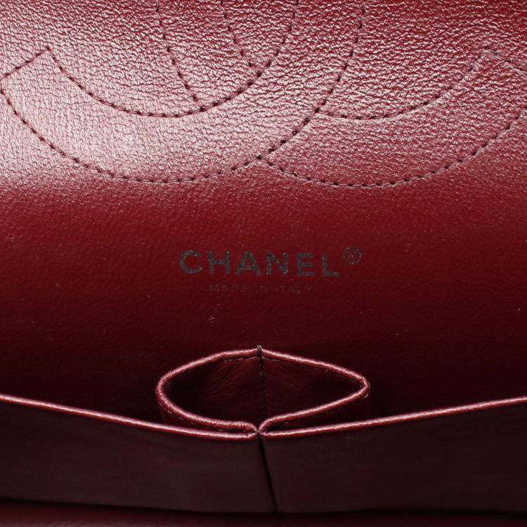 Pre Owned Chanel Classic Double Flap Jumbo Black Calfskin Chain Shoulder Bag