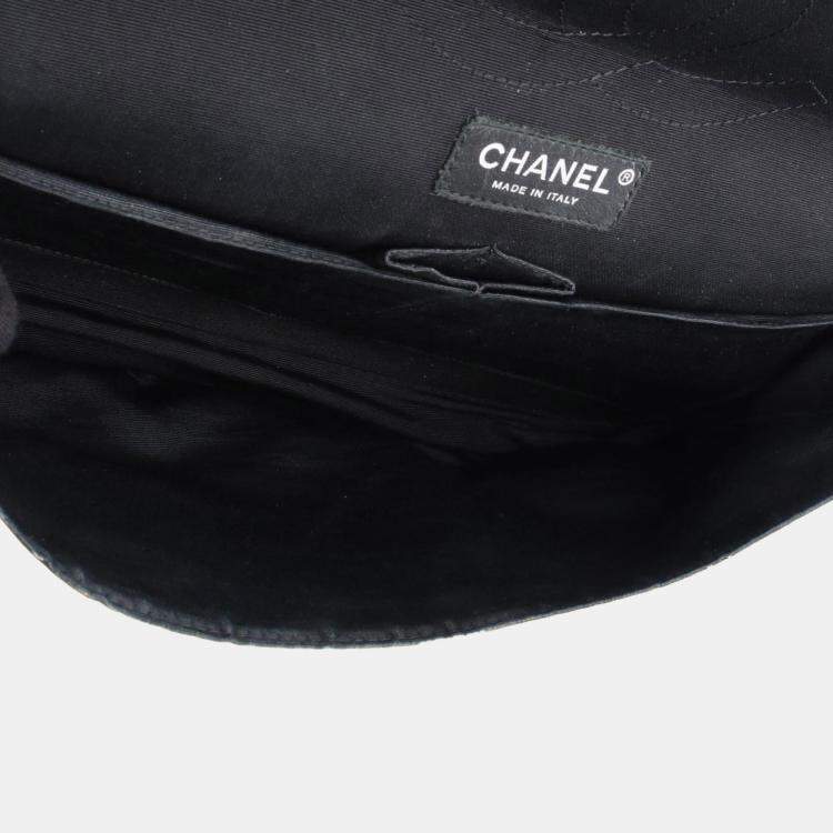 Pre Owned Chanel Brown Jumbo Classic Colorblock Lambskin Double Flap