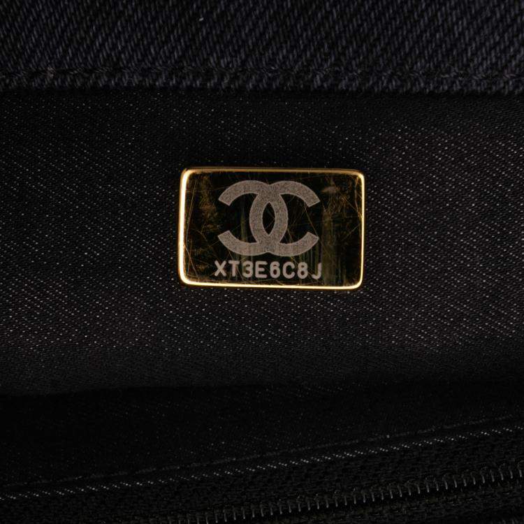 Pre Owned Chanel Grey Mini Rectangular Quilted Denim Mood Flap