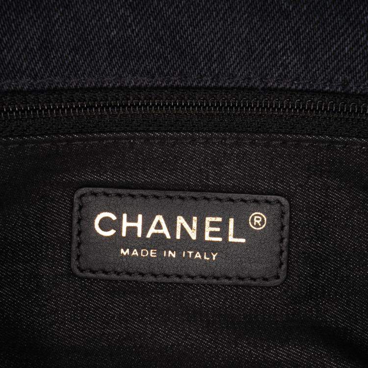 Pre Owned Chanel Grey Mini Rectangular Quilted Denim Mood Flap