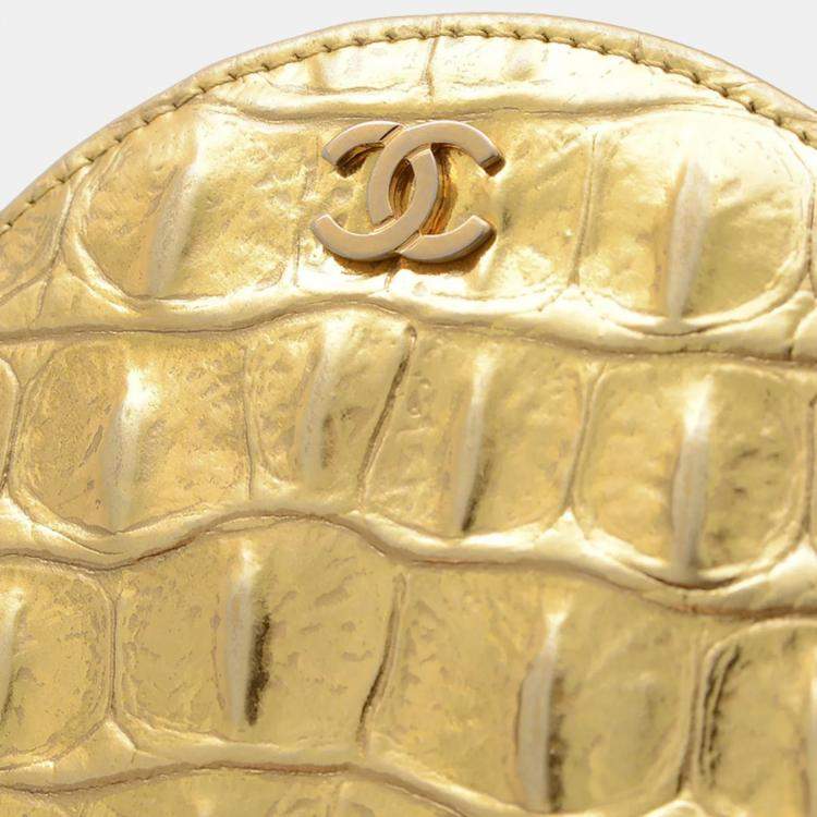 Pre Owned Chanel Round Gold Chain Shoulder Bag