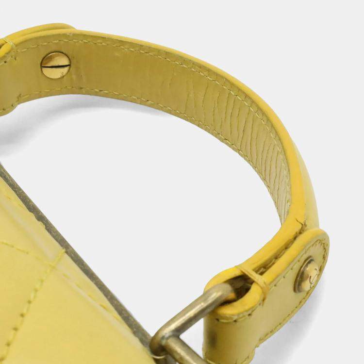 Pre Owned Chanel Rita Yellow Leather Chain Shoulder Bag