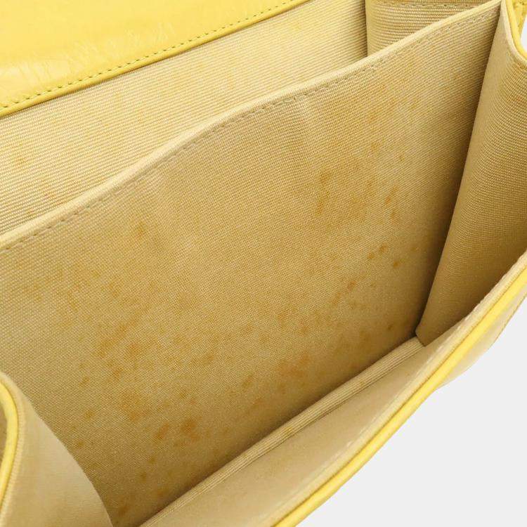 Pre Owned Chanel Rita Yellow Leather Chain Shoulder Bag