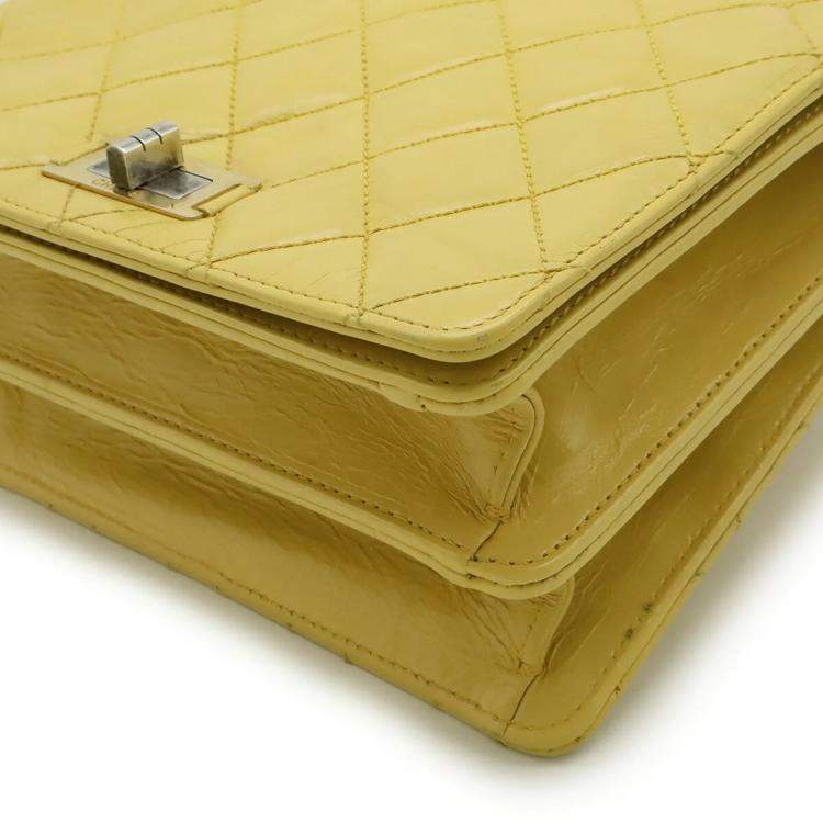 Pre Owned Chanel Rita Yellow Leather Chain Shoulder Bag