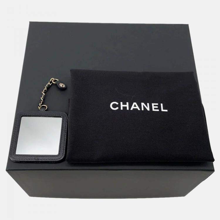 Pre Owned Chanel Vanity Black Caviar Leather Top Handle Bag