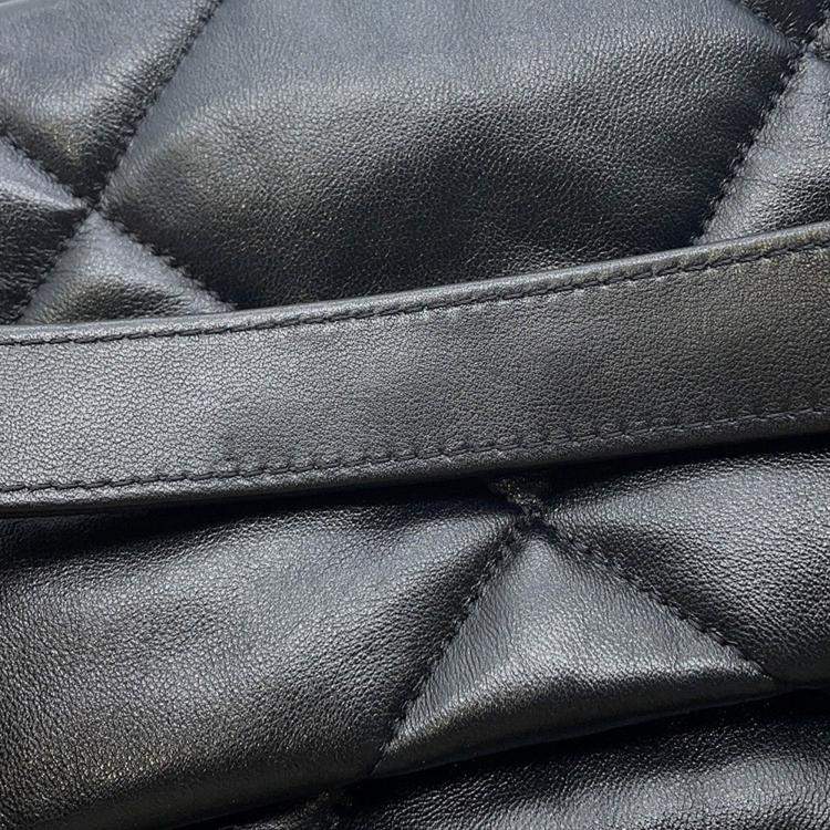 Pre Owned Chanel 19 Black Lambskin Shoulder Bag
