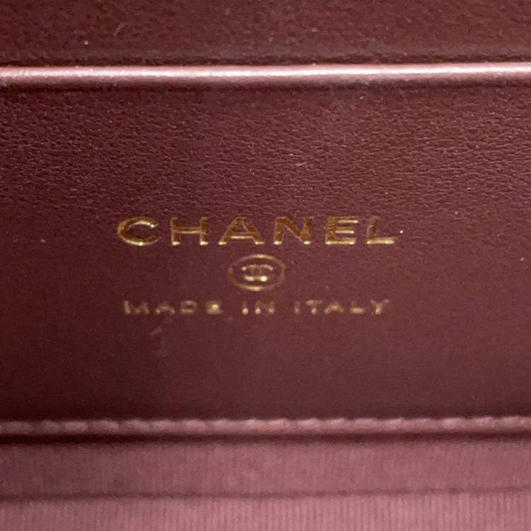 Pre Owned Chanel Matelasse Black Caviar Leather Clutch with Chain Bag