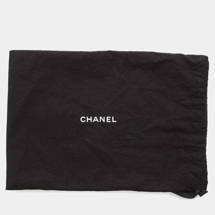 Pre Owned Chanel Camellia Evening Black Shiny Aged Calf Leather Chain Shoulder Bag