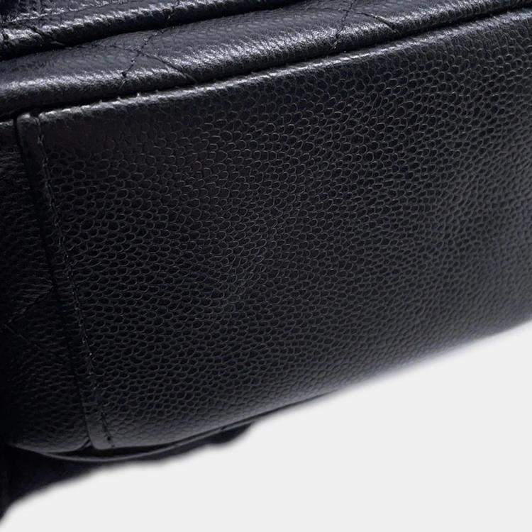 Pre Owned Chanel Matelasse Mini Black Caviar Leather Shoulder Backpack