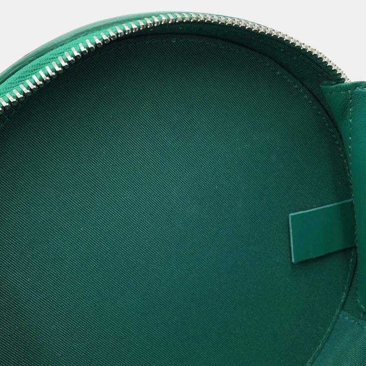 Pre Owned Chanel Round As Earth Green Patent Leather Shoulder Bag