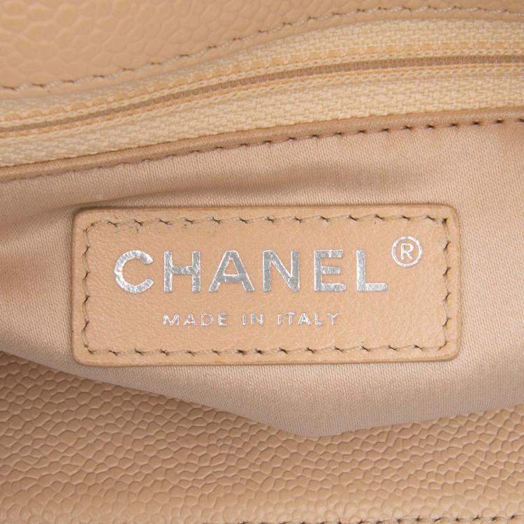 Pre Owned Chanel Brown Caviar Grand Shopping Tote