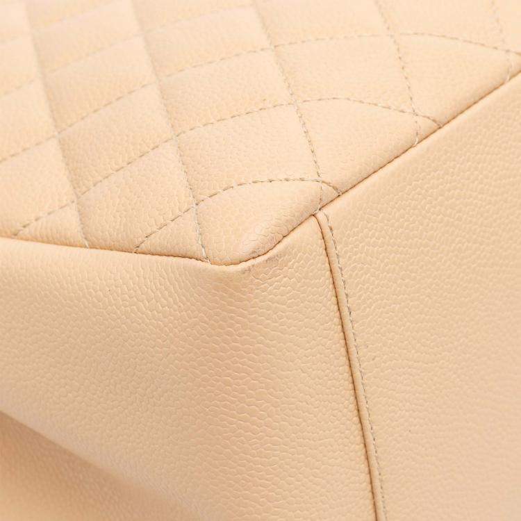 Pre Owned Chanel Brown Caviar Grand Shopping Tote