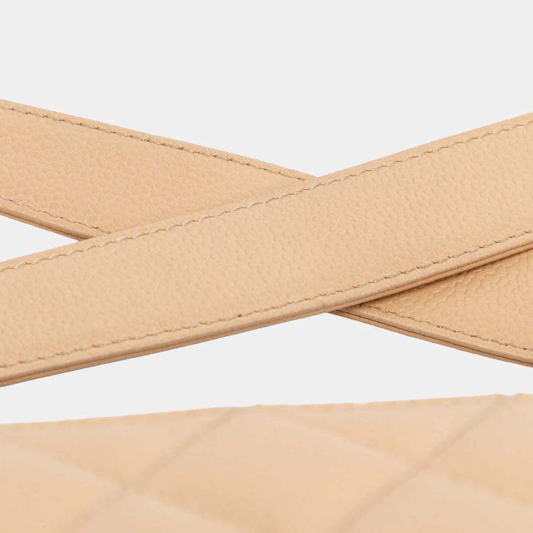 Pre Owned Chanel Brown Caviar Grand Shopping Tote