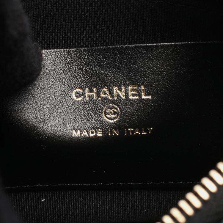 Pre Owned Chanel Black Quilted Lambskin Chain Around Hobo