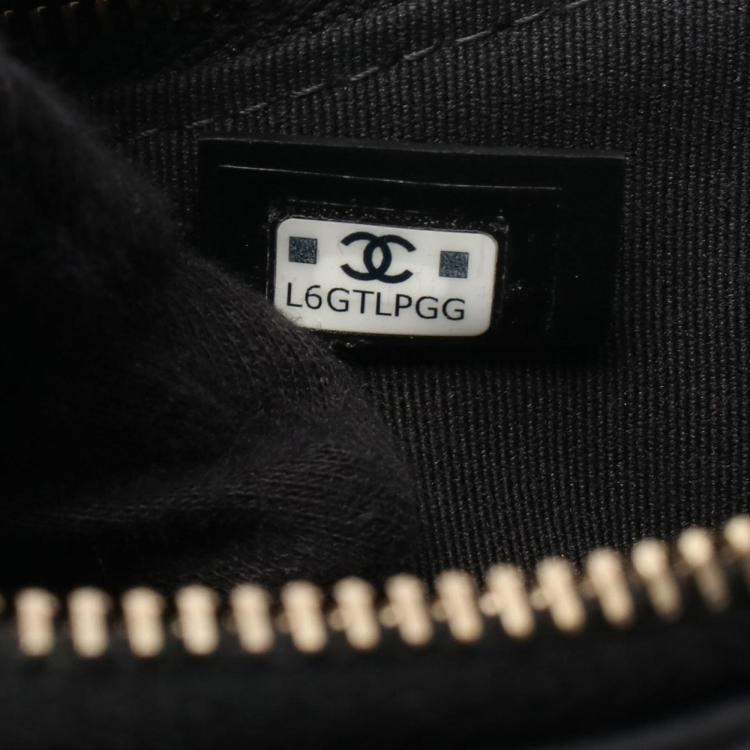 Pre Owned Chanel Black Quilted Lambskin Chain Around Hobo