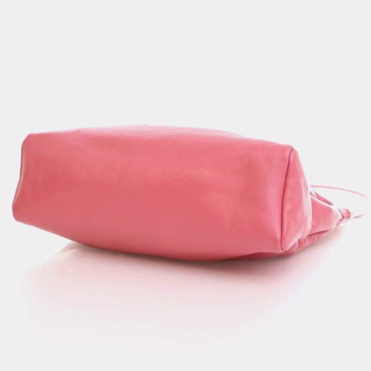 Pre Owned Chanel 31 Shopping Small Pink Aged Calfskin Shoulder Bag