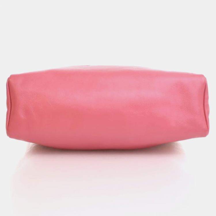 Pre Owned Chanel 31 Shopping Small Pink Aged Calfskin Shoulder Bag