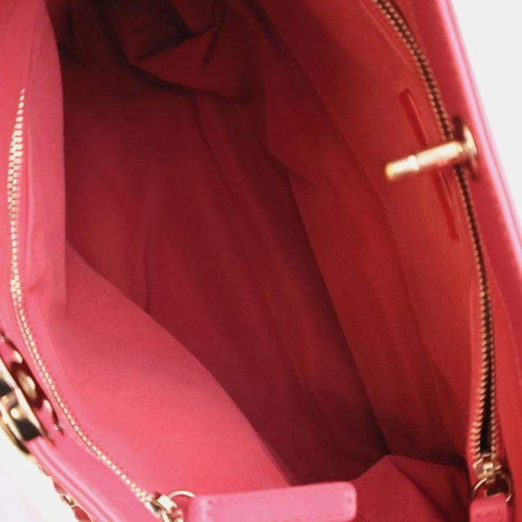 Pre Owned Chanel 31 Shopping Small Pink Aged Calfskin Shoulder Bag