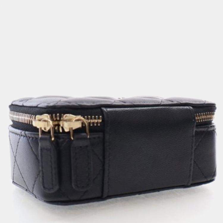 Pre Owned Chanel Trendy CC Mini Black Lambskin Cardholder Shoulder Bag