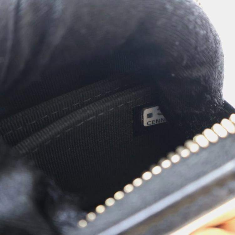 Pre Owned Chanel Trendy CC Mini Black Lambskin Cardholder Shoulder Bag